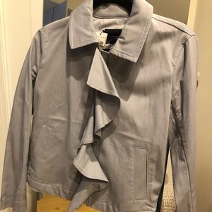 Banana republic grey ruffle jacket